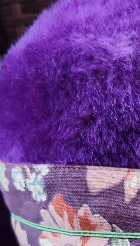 60s LORD & TAYLOR Purple Mohair Soft Luxury MISS ALICE Hollywood Movie Star Hat - Picture 14 of 16